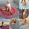 Okrągły ręcznik plażowy hipis boho mandala koc indyjski rzut bohemijskim stołem dekoracje jogi mata medytacja piknik zz