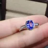 Кластерные кольца kjjeaxcmy fine jewelry natural tanzanite 925 стерлинговые серебряные женщины тест поддержки кольца Noble