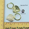 Pendientes colgantes lindo amor corazón circón Color oro Stud moda CZ joyería cúbica para mujeres Brincos al por mayor