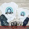 Family Matching Outfits Fashion Look Mother and Daughter Clothes Punk Mama Mini Princess Tshirt Tops For Mommy Kids 230424