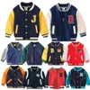 Giacche Giacca invernale per bambini Bottone Casual Lettera Uniforme da baseball Cappotti Girocollo Cardigan Abbigliamento sportivo Autunno e inverno Vestiti per bambini 231123