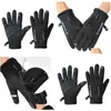 Five Fingers Gloves Winter Outdoor Cycling Wholesale Touch Sn Zipper Sports Waterproof And Durable Plush Mountaineering Skiing Warm Dhnlm