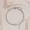 Europa i Ameryka bransoletki modowe 925 Srebrne Bling Moissanite Diamond Bracelets dla dziewcząt kobiety na imprezę ślubny prezent