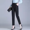 Women's Pants High Waist Haren Women's Autumn Spring Winter Fashion Draping Radish Loose Pipe Casual Straight Nine Points