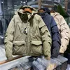 Jagdjacken, mehrere Taschen, Arbeitskleidung, Baumwolljacke, japanische Freizeitjacke, lockerer warmer Mantel, Outdoor-Reiten, Camping, Cargo-Kleidung