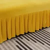 Curtain Stretch Velvet Futon Sofa Bed Cover Armless Thick Plush With Skirt Slipcover Couch Furniture Protector 1pc