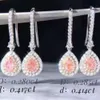 Bijoux classiques européens pour femmes, vente en gros, or 0.28/0,285 ct, pendentif en diamant rose naturel, boucle d'oreille