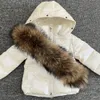 Down Coat Kids Down Jacket Fashion Brand Design Raccoon Fur Toddler Parka Baby Boy Girl Hooded Coat Children's Winter Warm Snowsuit 231123