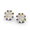 Stud Earrings Luxury Designer 2ct Moissanite With Certificate Yellow Gold Jewelry For Women Pass Diamnd Trenging Gift