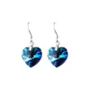 Brincos de argola 2023 Blue Crystal Feminino em forma de coração Personalidade de jóias de moda Wild Day's Day Gift