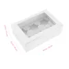 Present Wrap Clear Cupcake Boxar Praktiska muffins Enkel kopplåda Insert Bakery Window