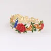 Bangle Fashionable And Individualized Temperament Hand-painted Ethnic Style Peacock Open Bracelet Enamel Glaze Women's Handwear