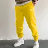 Pantaloni da uomo Uomo Autunno e inverno High Street Moda semplice Tempo libero Sport larghi Allenamento da corsa all'aria aperta Abbigliamento sportivo a gamba larga