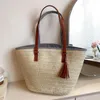 Evening Bags Summer Hand-Woven Handbags Paper Rope Tassels Weaving Underarm Bag Handmade Casual Simple Portable Elegant For Seaside Holiday