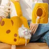 猫キャリアキャリアハンドバッグ子猫用ポータブル小猫用軽量スリングバッグケージキャンプハイキングプラッシュトラベルY5GB