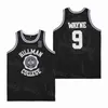 バスケットボールMoive Hillman College Jersey 9 Dwayne Wayne TVシリーズ別の世界のすべてのステッチされた大学プルオーバースポーツファンのためのレトロヴィンテージシャツヴィンテージ