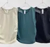 Luu Womens Clothing Tops Tees Tanks Camis kort fitnessväst med bröstkudde modesport snabbtorkande andning samla yoga topp joggar springa