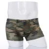 Homens S Sexy Camuflagem Boxer Shorts Bulge Bolsa Camo Cueca Baixo Crescimento Respirável Troncos Macios Hombre Masculino