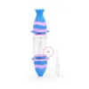 Belle coloré fumer silicone narguilé Bong tuyaux fusée missile forme herbe tabac filtre verre pipe à eau barboteur huile plates-formes 10MM pointe ongles paille porte-cigarette