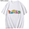 T-shirt da donna K-keith H-haring Abbigliamento T-shirt Anime Manga Tshirt 100% cotone Kawaii Cartoon Tee-shirt T-shirt carine per uomo/donna Camicia