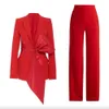 Chic Mother of the Bride Pant Suits Bow Design 2023 mode röda mattor klänningar Kvinnor Tuxedos Evening Prom Party Blazer Bröllop Gästklänningar Jacka byxor