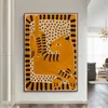 Tapetka starożytny Egipt Streszczenie tygrysa lamparta ic plakat anime Kraft Papier naklejka domowa kawiarnia pokój dekoracje ścienne J230224