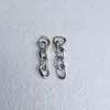 Boucles d'oreilles pendantes en chaîne en acier inoxydable, plaqué or 18 carats, chaîne à maillons, lustre, cadeau pour femmes
