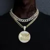 Chokers Last Supper Pendant Big Jesus Iced Out Bling Zircon Gold Color Charm Necklace Fashion For Men Father's Day Gift Hip Hop Jewelry 231124