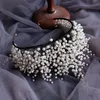 Accessori per capelli da sposa fatti a mano con diadema da sposa in filo nero. Corona nuziale da donna