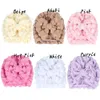 New Baby Fetal Cap Solid Color Bubble Bow Toddler Pullover Indian Hat Newborn Fontanel Guard Beanie Kids Shower Turban Gift