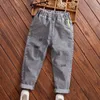 Jeans Fashion Spring Kids Boys Casual Jeans Solid Color Pants Teenagers Girls Boy Denim Trousers Children's Cool Clothing 230424