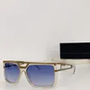 Sport Wrap Sunglasses Gold Grey Gradient Men Vintage Sunglasses Eyewear with Box
