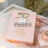 ギフトラップ50pcsロマンチックなピンクのクラフトペーパーバッグパーティー誕生日結婚式のクリスマスのためのキャンディーバッグ