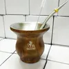 Наборы чайной посуды 1 комплект/лот, чашка для тыквы Yerba Mate из нержавеющей стали, 8 унций, теплоизоляция с двойными стенками и съемным фильтром, щетка для чистки соломинки