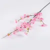 Decorative Flowers Long Artificial Peach Blossom Branch Silk Flower Wedding Arrangement Decoration Home Table Living Room Decor Fake