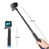 48,3 cm Zoll ausziehbarer Pole Selfie Stick Stativ Hand-Einbeinstativ mit Halterungsadapter für GoPro 5 6 7 8 9 SJCAM XiaoYi Kameras