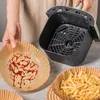 NIEUW 100/50PCS Luchtfriteuterpapier 20/16 cm Siliconenolie Papier Telolie Oliebestendig papier Airfryer Bakpapier Luchtfriteus