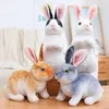 Nieuwe gesimuleerde konijn pluche pop 2023 Bunny Paaskinderen voorstander van cadeau Happy Easter Day Decor voor huis gelukkig nieuwjaar feestartikelen