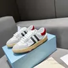 2023 Designer Mannen Lage Klei Casual Schoenen Sneaker Bumper Leer Platte Sneakers Sport Stiksels Klassieke Duitse Leger Training Schoenen maat 35-44