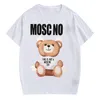 23SS Bear Print Herr T-shirts med rund hals Lyxmärke T-shirts Designer Man Dam V4 T-shirt Sommar Andas Kort ärm