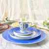 Geschirr-Sets 2023 Ankunft Landebahn Porzellan Teller Bone China Tasse und Untertasse Dessert Brot Geschirr Luxus Wohnkultur Geschenke