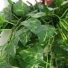 Decorative Flowers 90CM Artificial Green Plant Hanging Ivy Leaf Seaweed Radish Flower Grapevine Home Garden Wall Fence Party Decoration