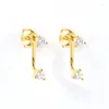 Stud Earrings Zircon Hook Ear Studs For Women Boho Piercing Fashion Jewelry Ins Same Earring Party Gifts