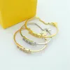 Women Elegant Three Color Bracelet Simple High Grade Gorgeous Plating Gold And Silver Inlaid Rhinestones Shiny Bracelets Ladies Bangle