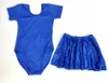 Stage Wear Girls Ballet Leotards Skirts Baby Pink Dancewear Dress With Practice Skirt Green Royal Blue Princess Ball Gown