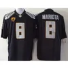 Juventude #8 Marcus Mariota College Custom College Oregon Ducks Jerseys White Black Green Kids Boys Tamanho personalizado