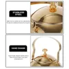 Dinnerware Sets Stainless Steel Teapot Desktop Kettle Boiling Fast Water Pitcher Lid Camping Household Coffee Handle