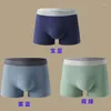 Underbyxor 3Pack Men's Pure Cotton Graphene Antibacterial Boxer Briefs andas Bekväma kammade mitten av midjan underkläder L-5XL