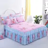 Scapa da letto Floral Home Gonnette levigatura in pizzo elegante decorato da letto decorato Materasso non toccante copertina per letti a letto a due strati Coperchio 230424