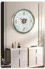 Orologi da parete Nordic Round Bronze Clock Modern Light Luxury Home Decor Soggiorno Cucina Movimento al quarzo muto Orologio da appendere